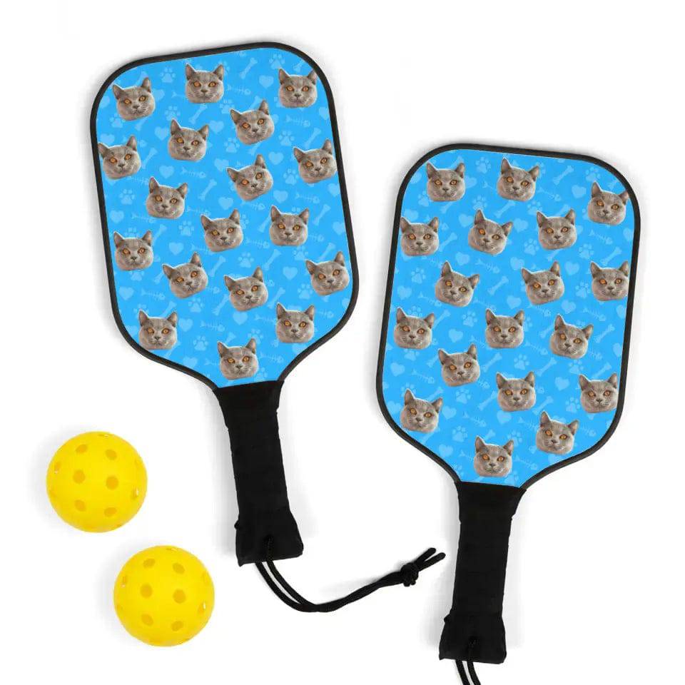 Custom Personalized Photo Cat Pickleball Kit