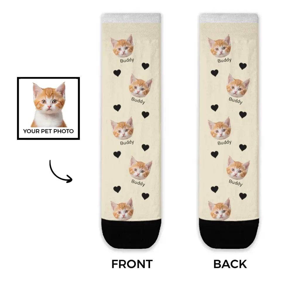 Personalised Cat Socks - Chic Kitty