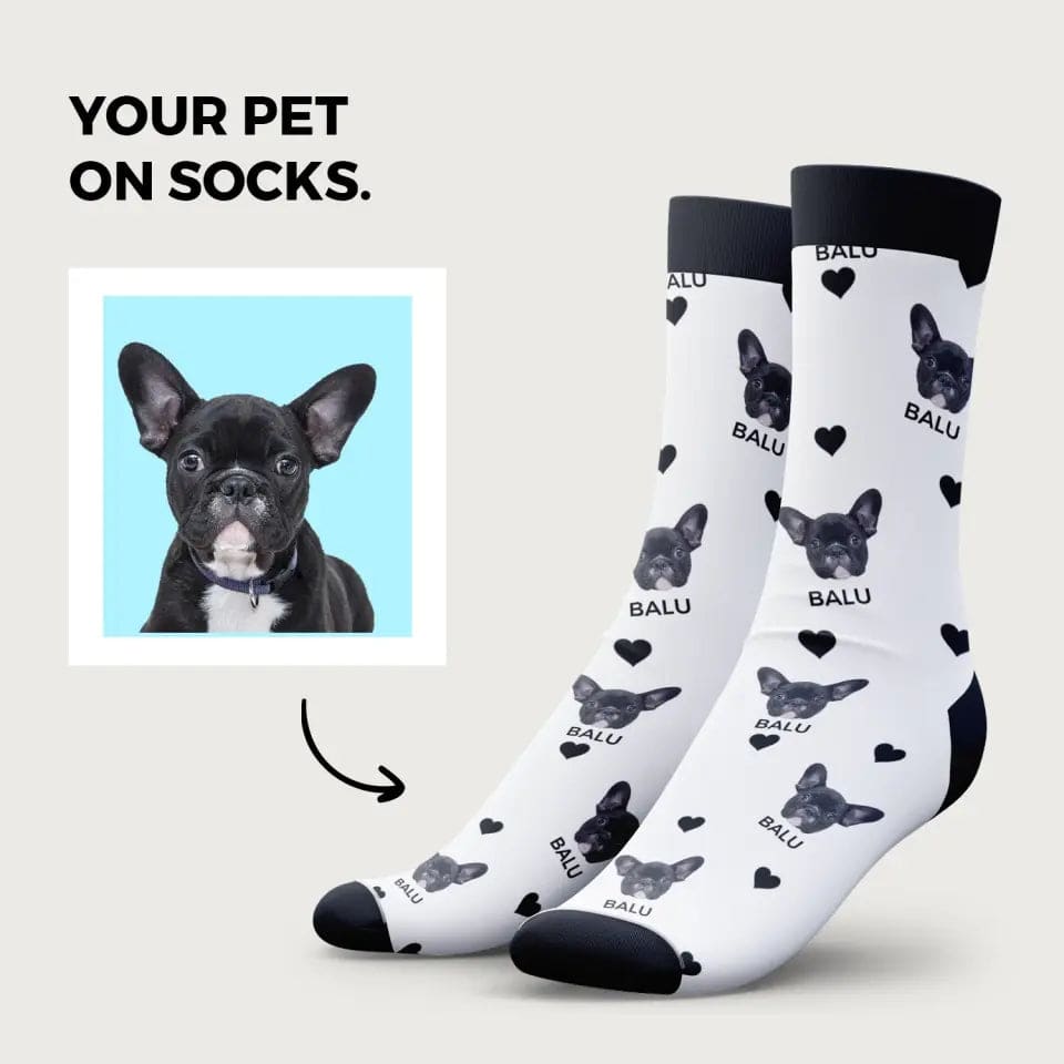 Personalised Custom Pet Socks - Chic Kitty