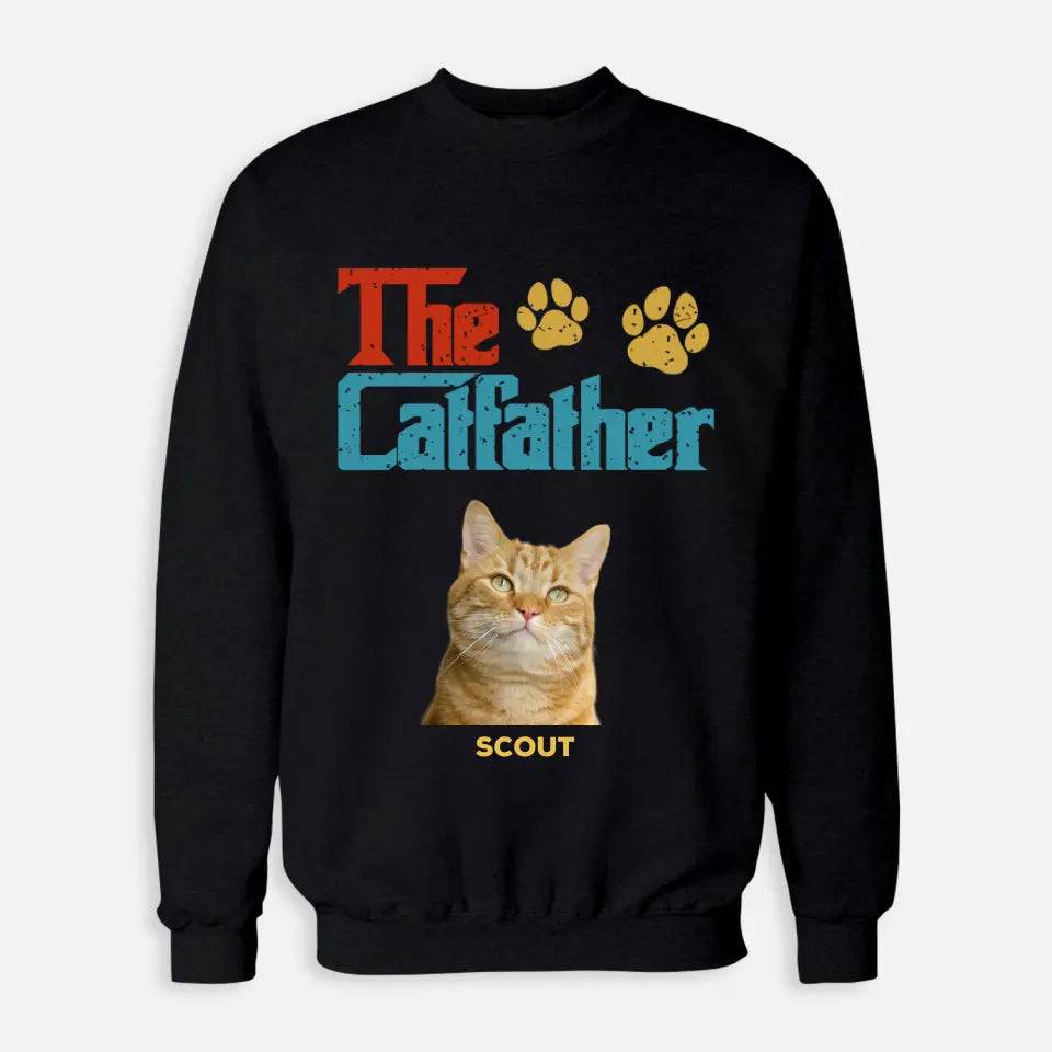 Custom Personalized Photo - The Cat Father Sweatshirt - Chic Kitty