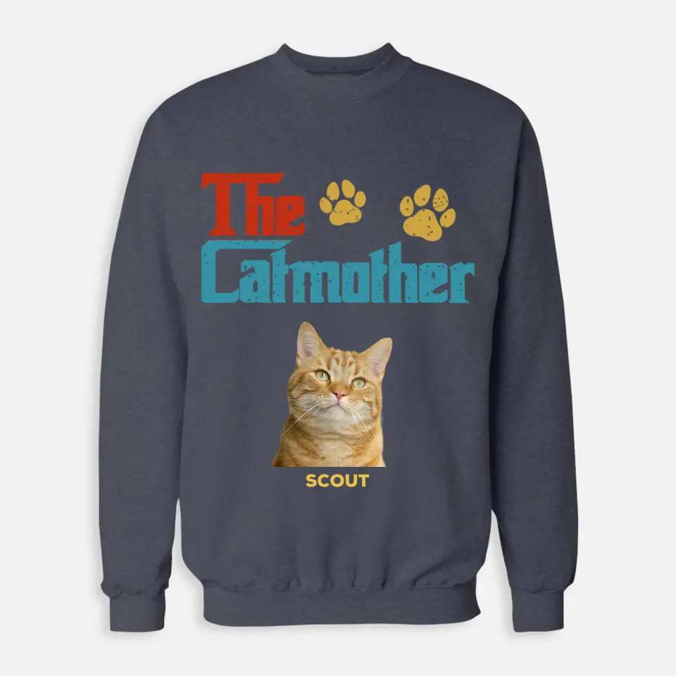 Custom Personalized Photo - The Cat Mother Sweatshirt - Chic Kitty