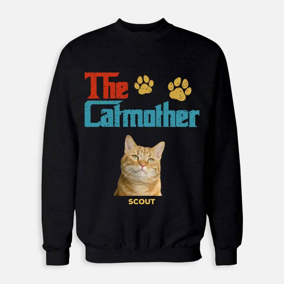 Custom Personalized Photo - The Cat Mother Sweatshirt - Chic Kitty