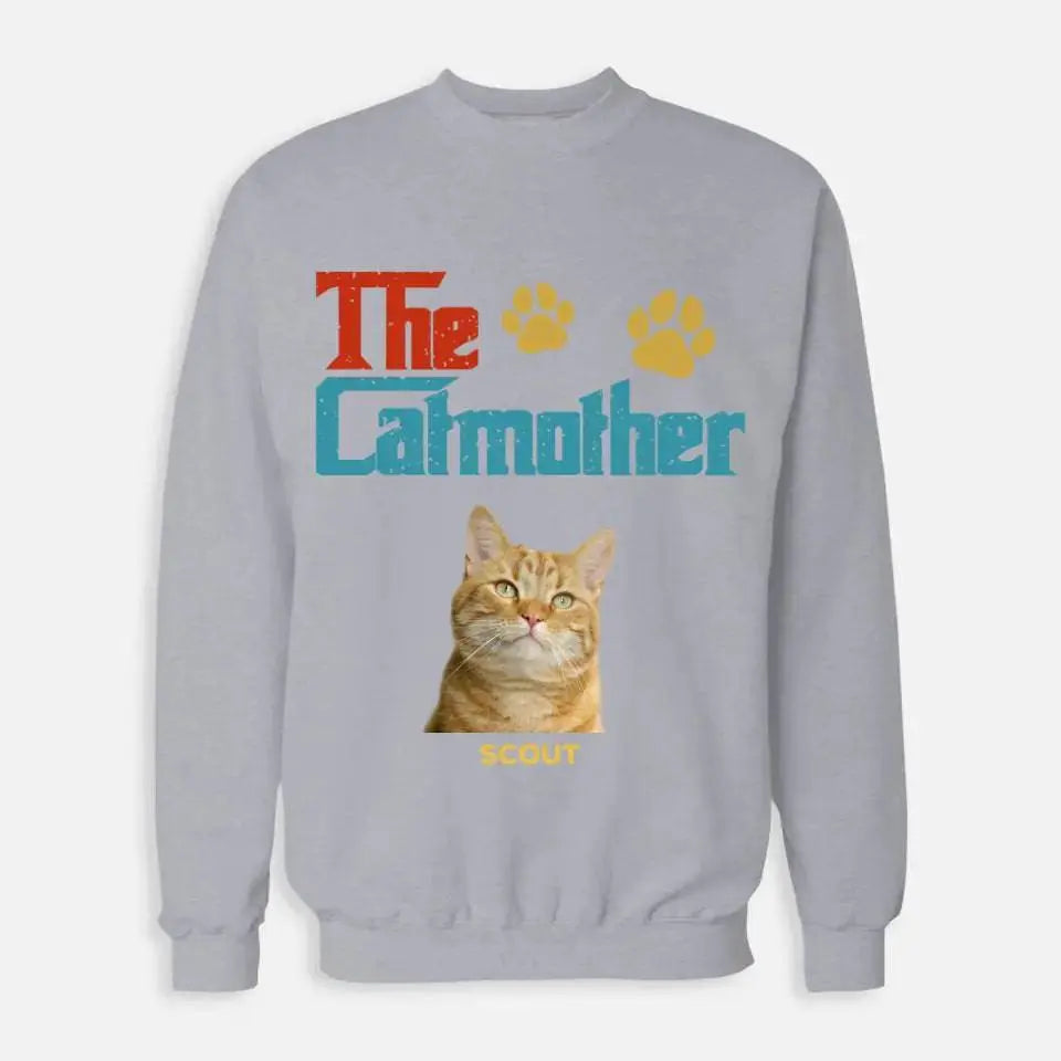 Custom Personalized Photo - The Cat Mother Sweatshirt - Chic Kitty