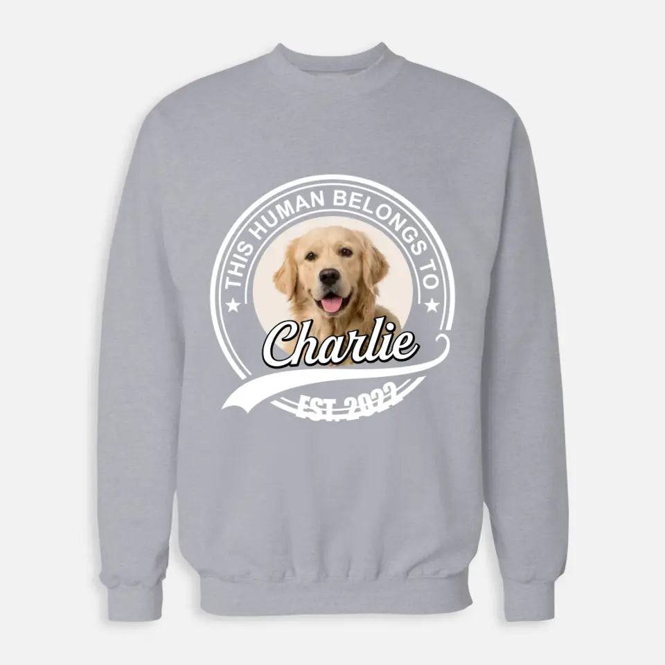 This Human Belongs to - Personalised Pet Sweatshirt - Chic Kitty