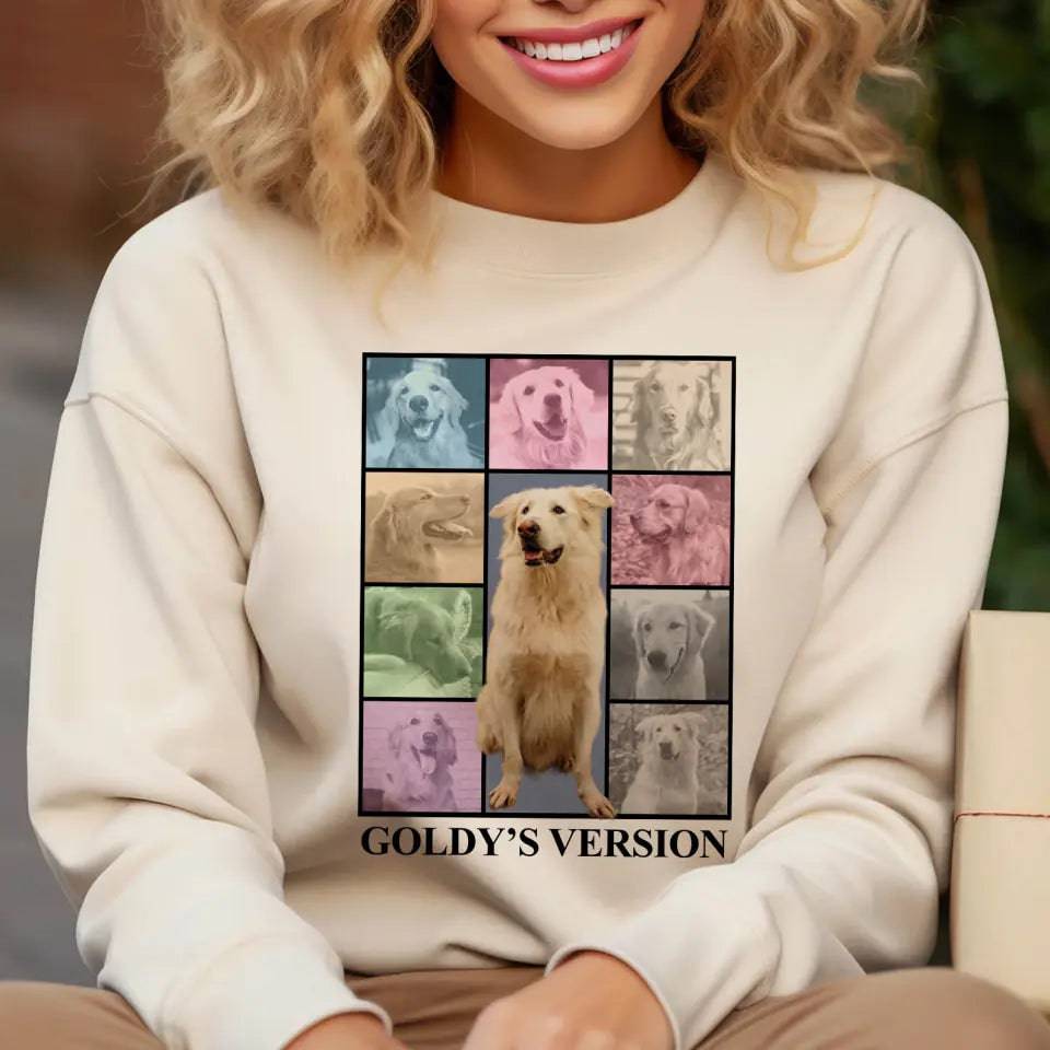 Custom Pet Photo Collage Sweatshirt - Chic Kitty