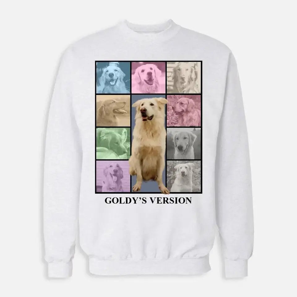 Custom Pet Photo Collage Sweatshirt - Chic Kitty