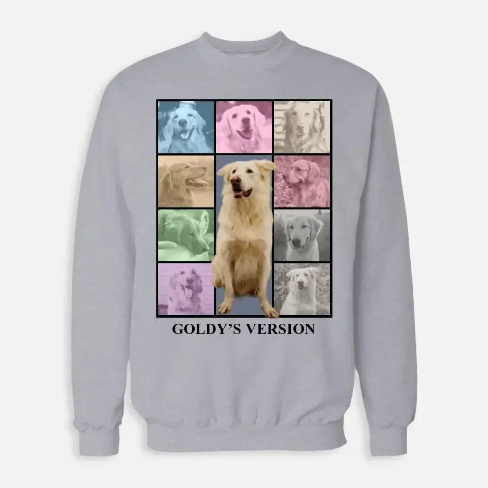 Custom Pet Photo Collage Sweatshirt - Chic Kitty