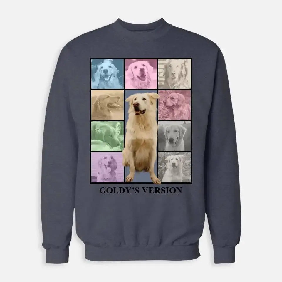 Custom Pet Photo Collage Sweatshirt - Chic Kitty