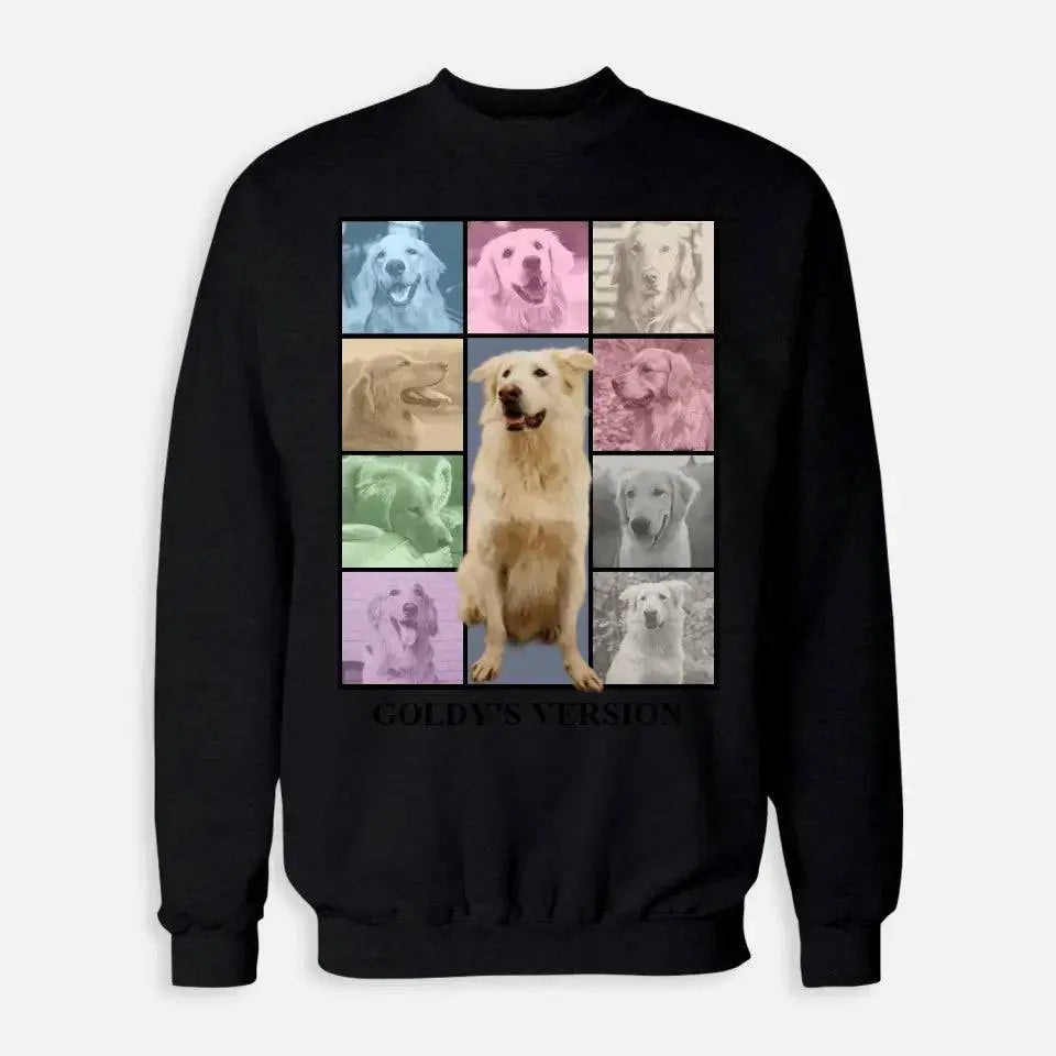 Custom Pet Photo Collage Sweatshirt - Chic Kitty