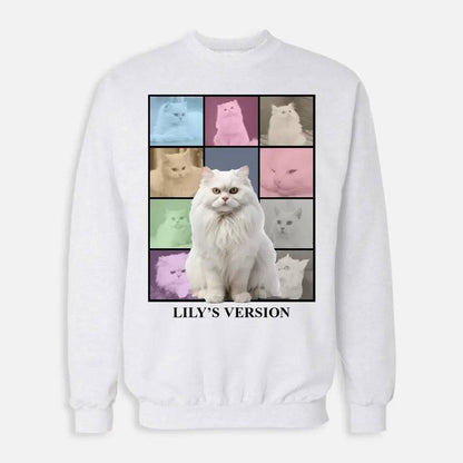 Customized Cat Photo Collage Sweatshirt - Chic Kitty