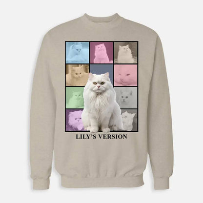 Customized Cat Photo Collage Sweatshirt - Chic Kitty