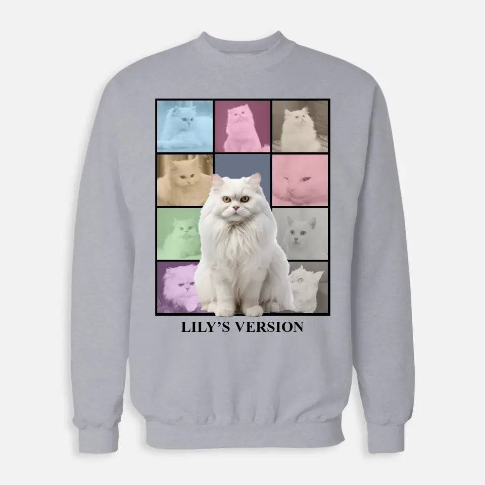 Customized Cat Photo Collage Sweatshirt - Chic Kitty