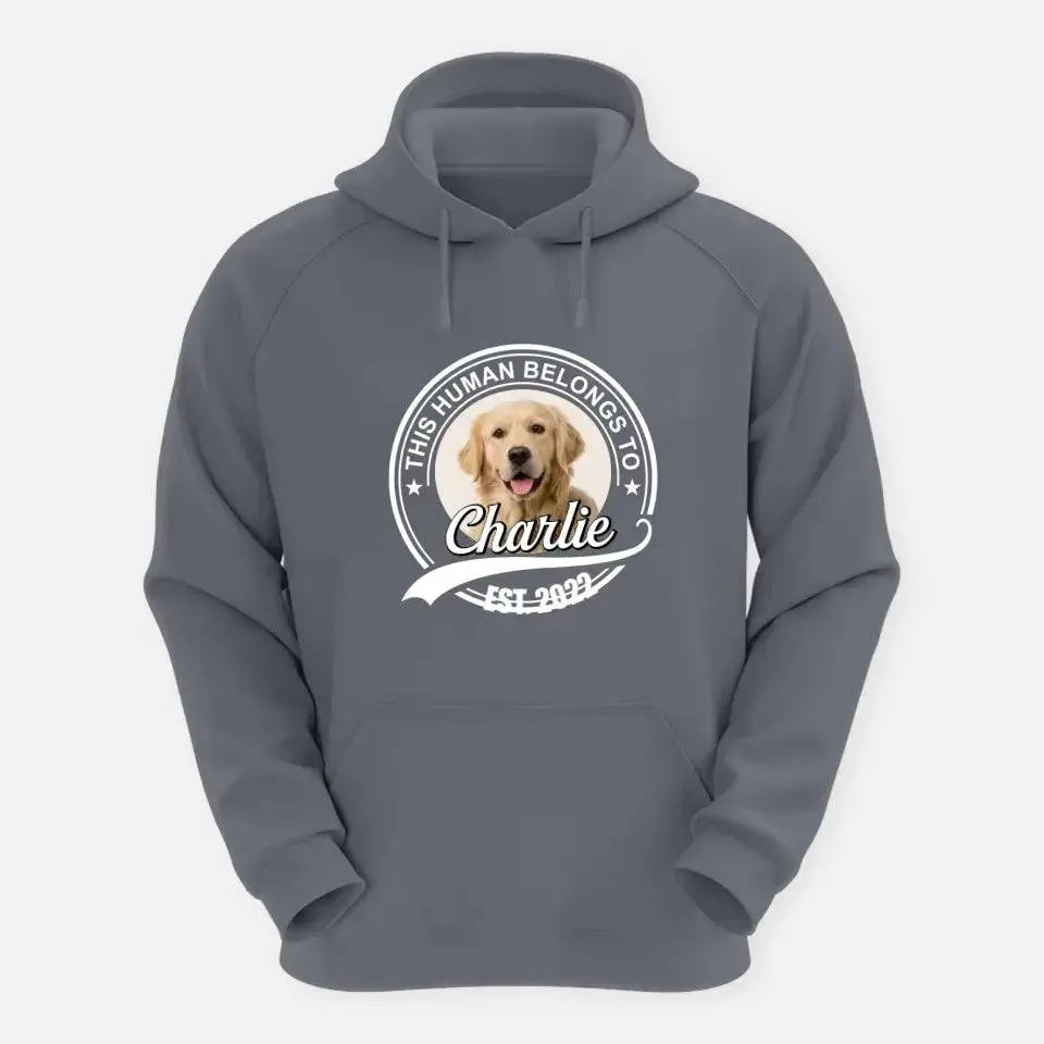 This Human Belongs to - Personalised Pet Hoodie - Chic Kitty