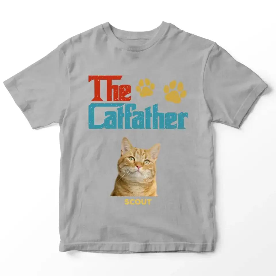 Custom Personalized Photo - The Cat Father T-Shirt - Chic Kitty