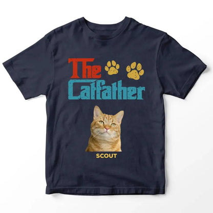 Custom Personalized Photo - The Cat Father T-Shirt - Chic Kitty