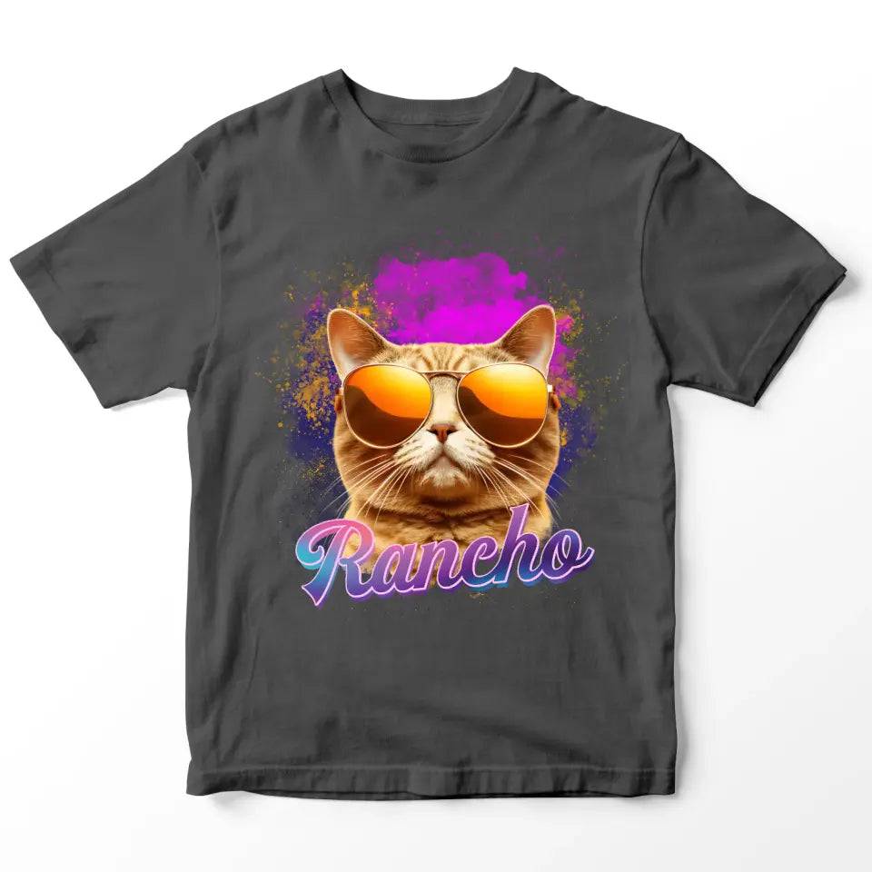 Custom Space Watercolor - Personalized Cat T-Shirt