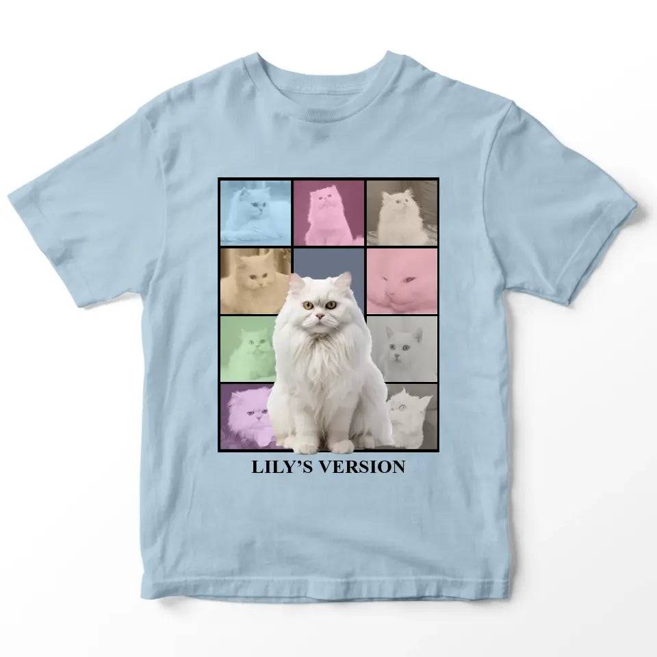 Custom Cat Photo Collage T-Shirt - Chic Kitty