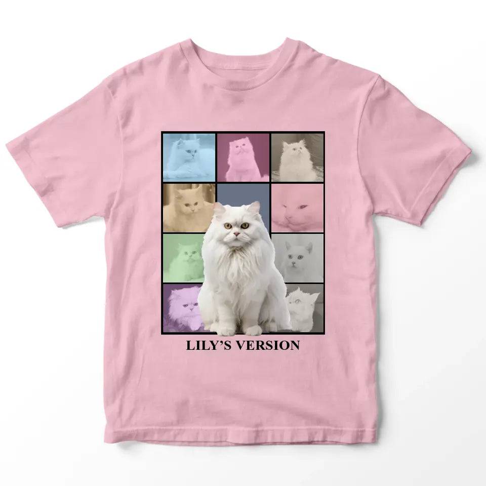 Custom Cat Photo Collage T-Shirt - Chic Kitty