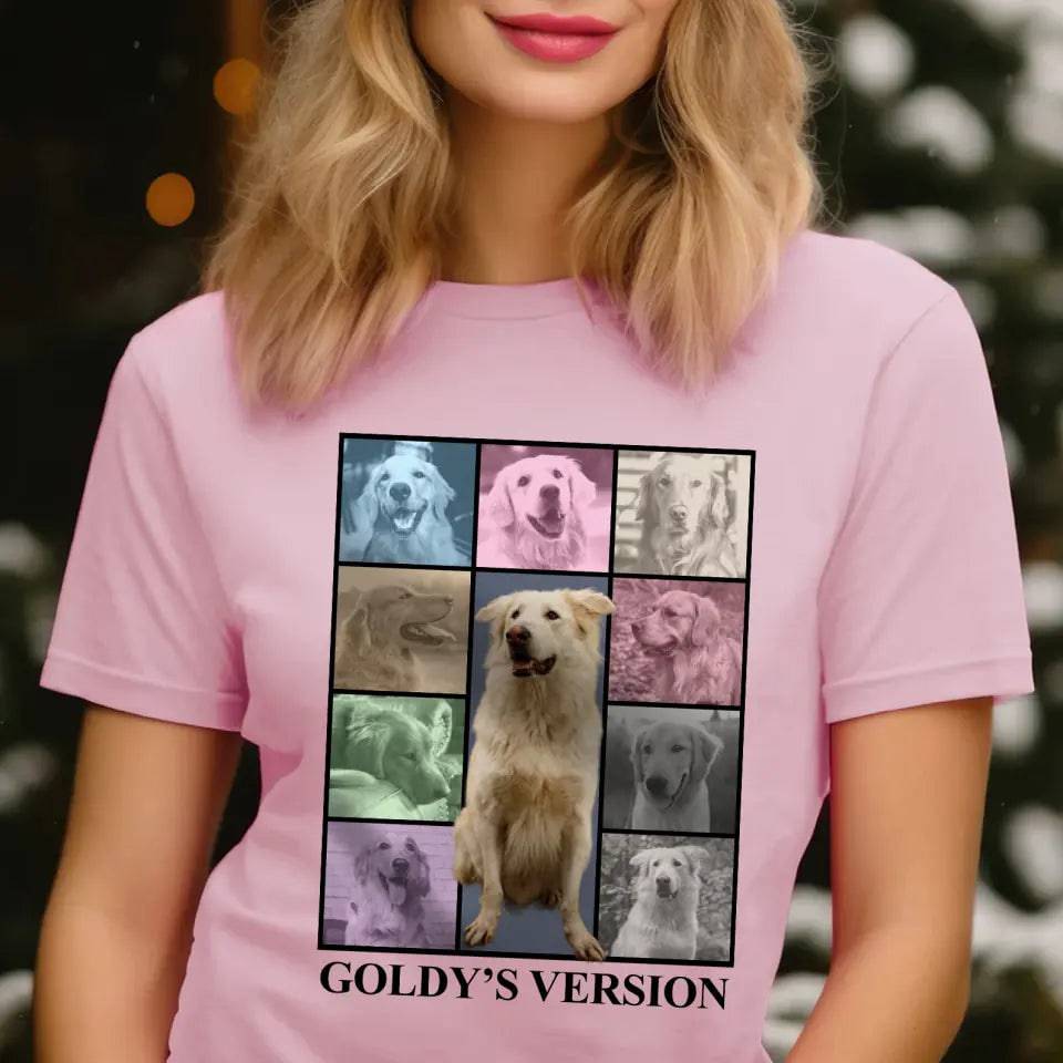 Custom Pet Photo Collage T-Shirt - Chic Kitty