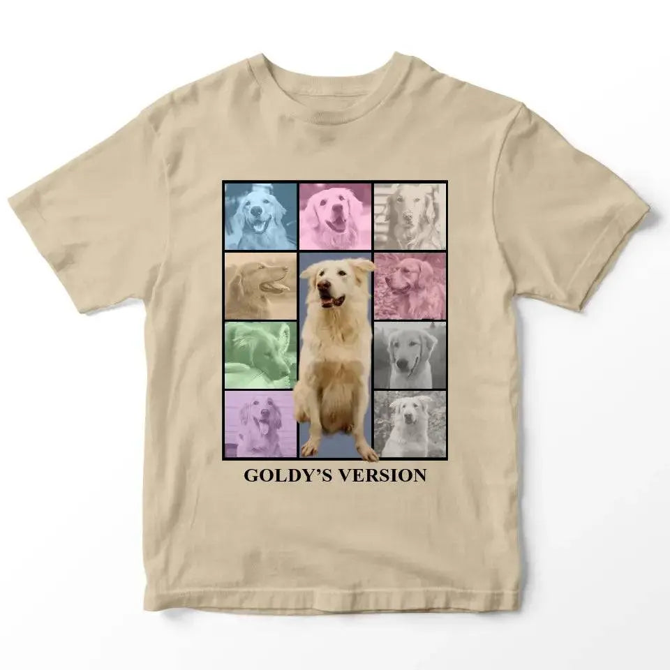 Custom Pet Photo Collage T-Shirt - Chic Kitty