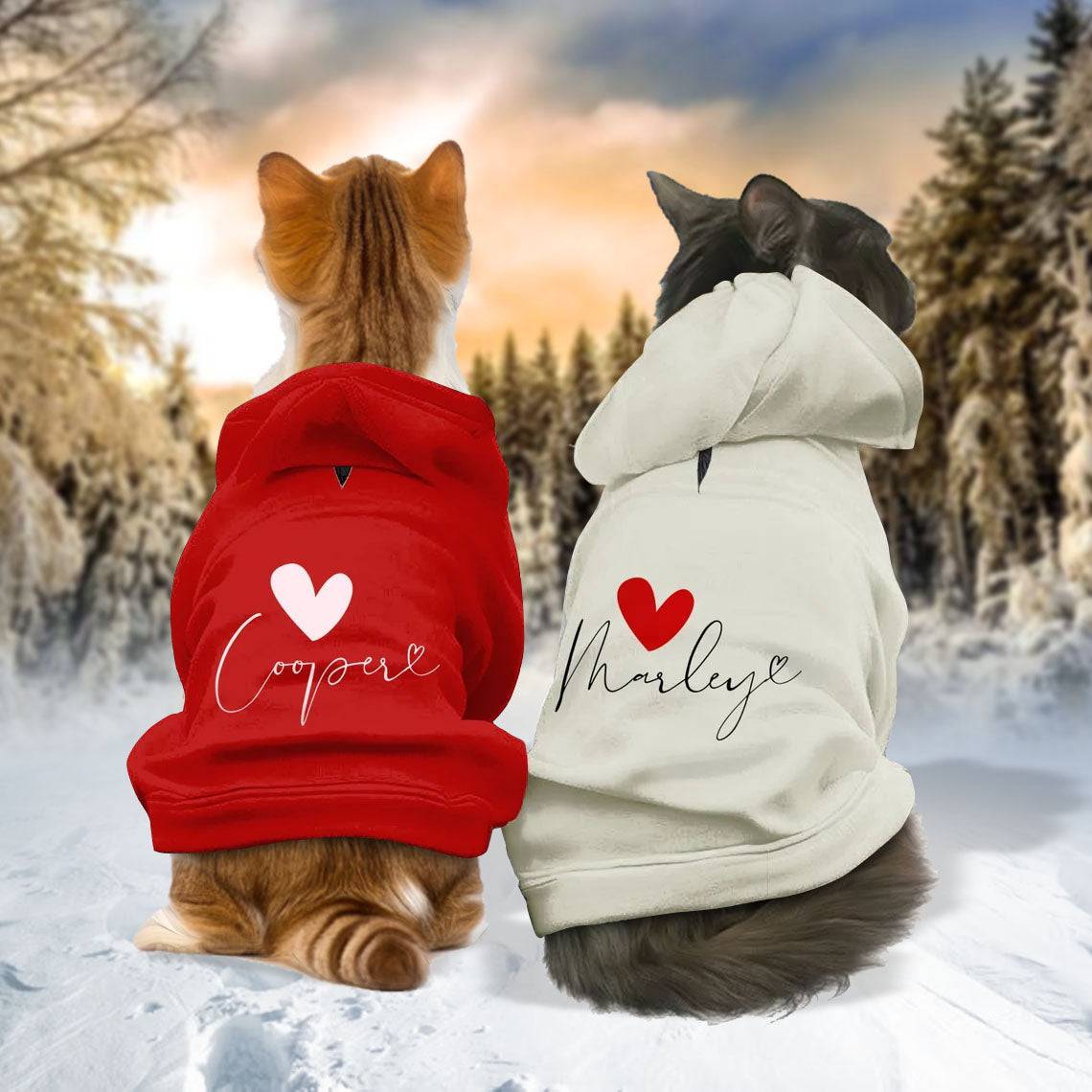 Personalized Custom Cat Hoodie - Chic Kitty