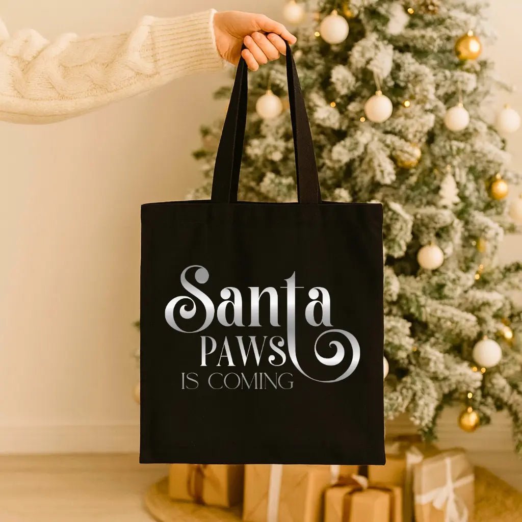 Santa Pants Is Coming Canvas Tote Bag - Chic Kitty