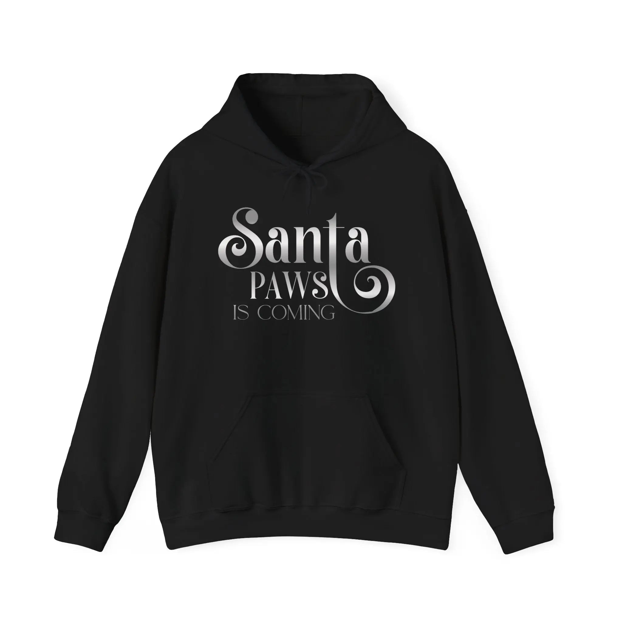 Santa Paws Is Coming Hoodie — Cozy Christmas Pet Lover Sweatshirt - Chic Kitty