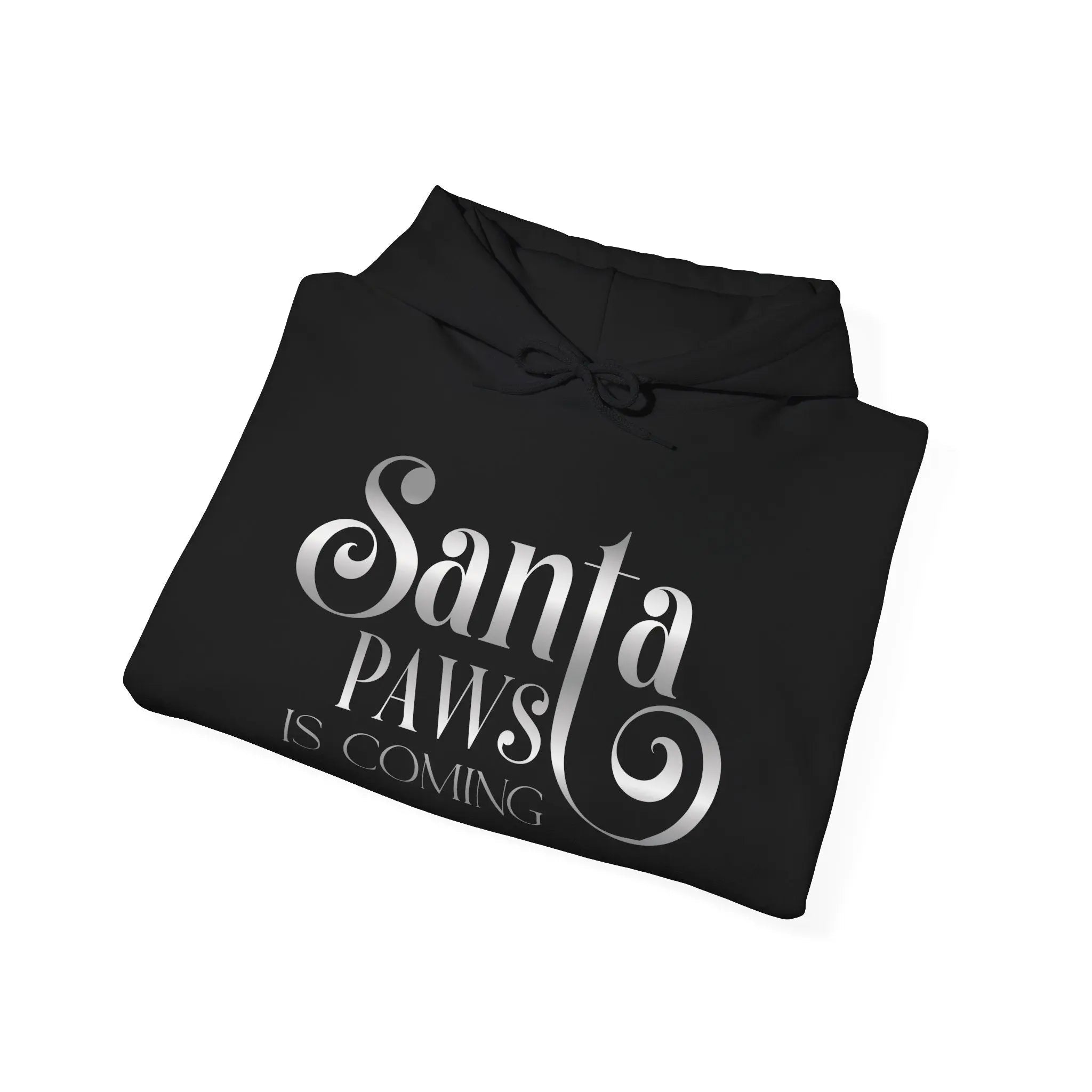 Santa Paws Is Coming Hoodie — Cozy Christmas Pet Lover Sweatshirt - Chic Kitty