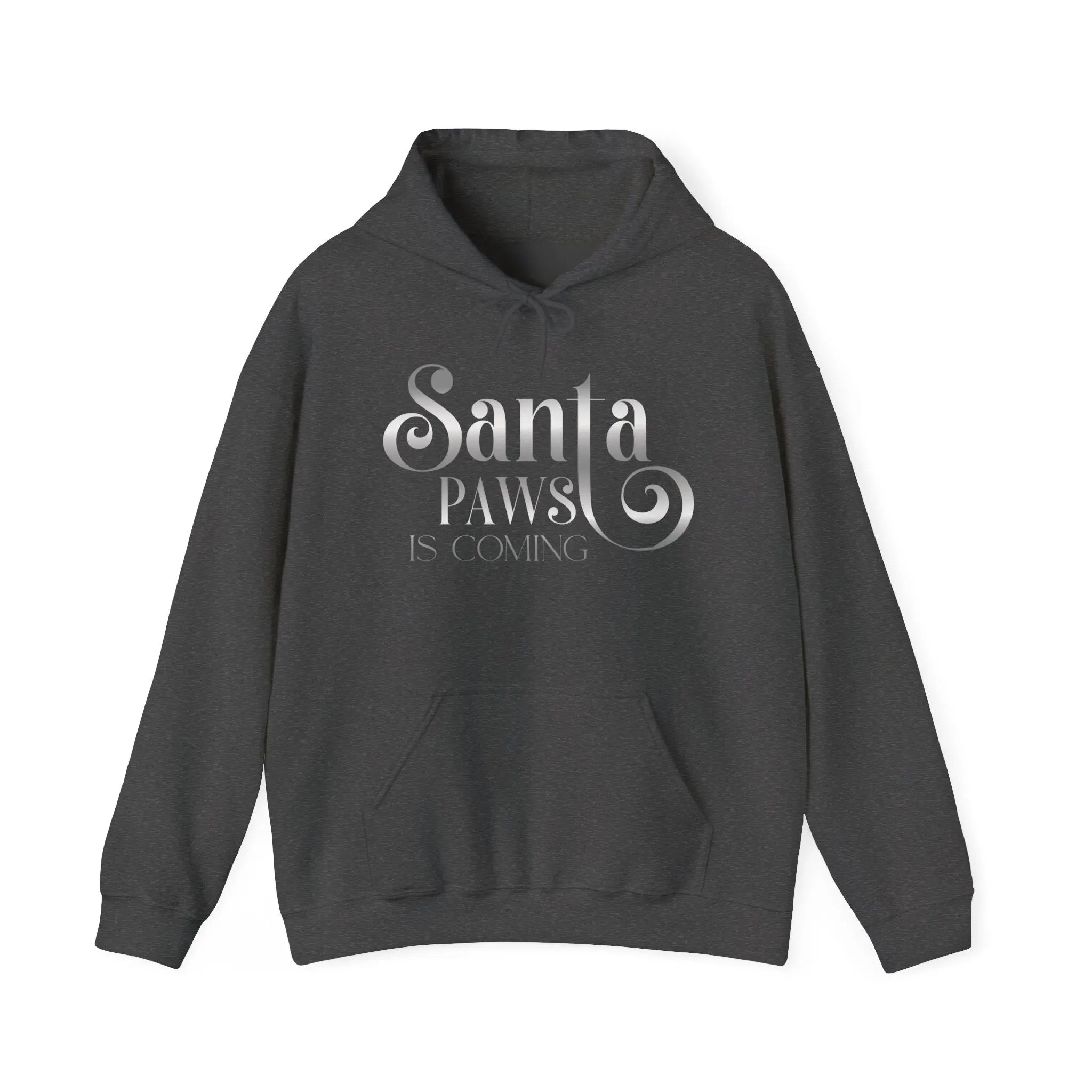 Santa Paws Is Coming Hoodie — Cozy Christmas Pet Lover Sweatshirt - Chic Kitty