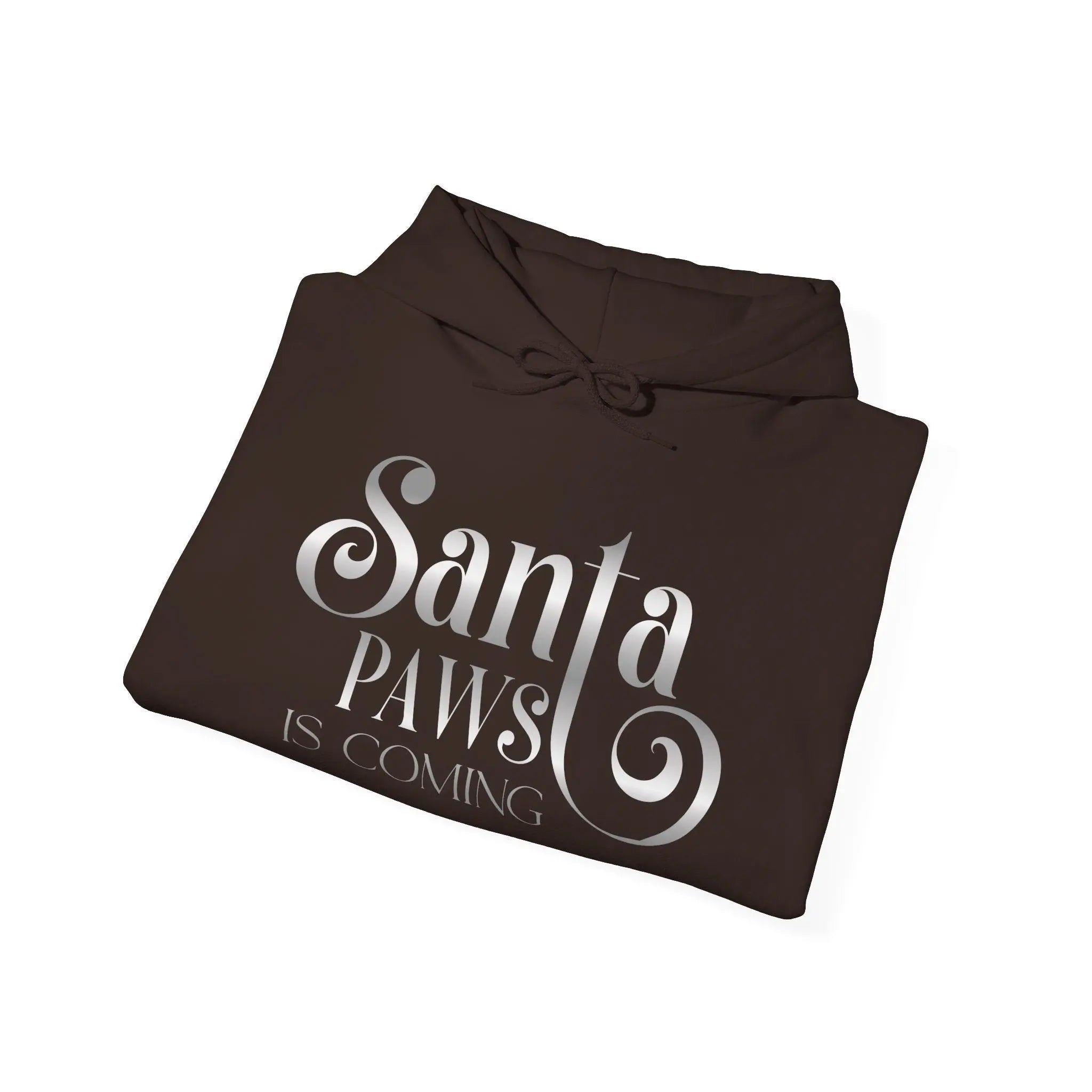 Santa Paws Is Coming Hoodie — Cozy Christmas Pet Lover Sweatshirt - Chic Kitty
