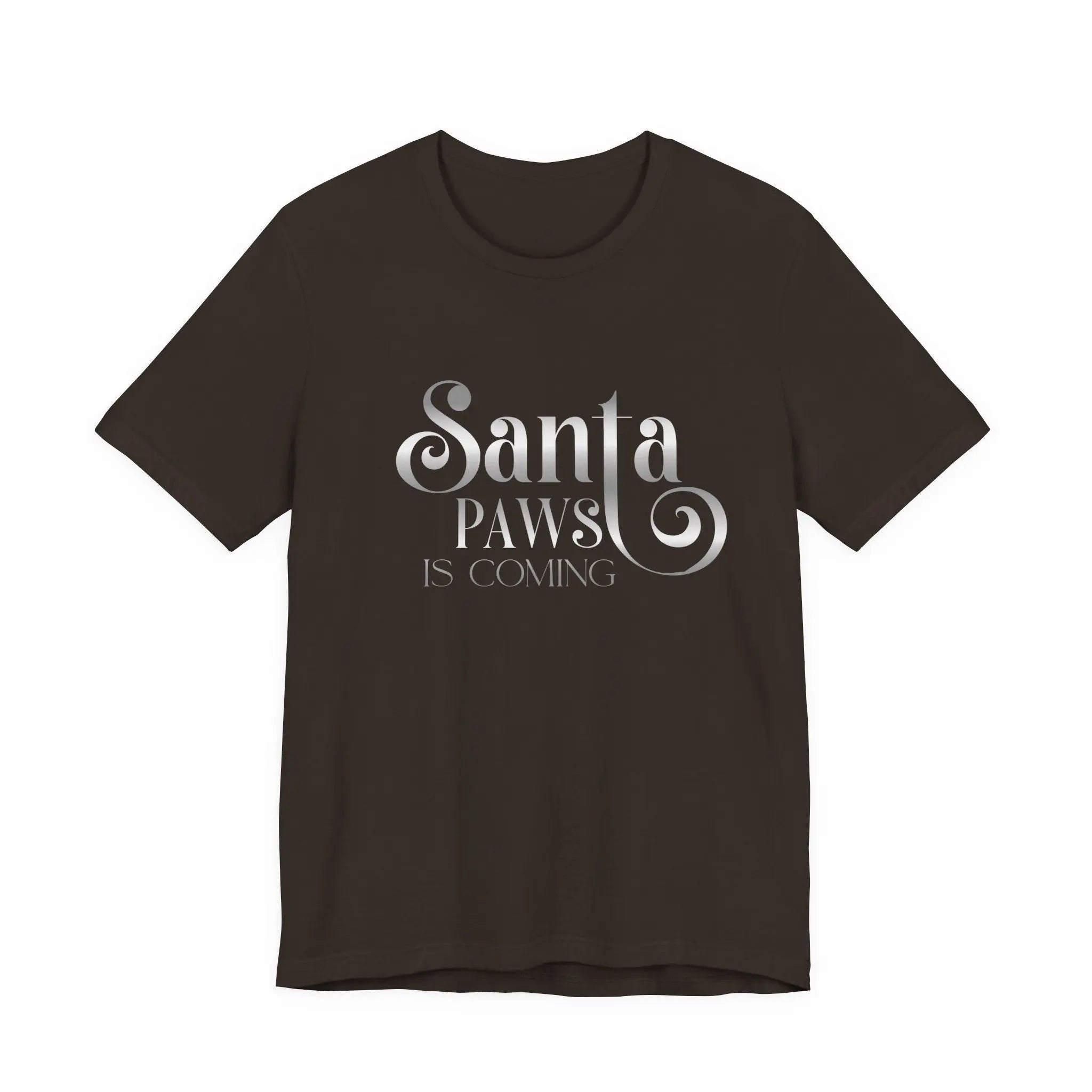 Santa Paws Is Coming Tee — Christmas Dog Lover Holiday T‑Shirt - Chic Kitty