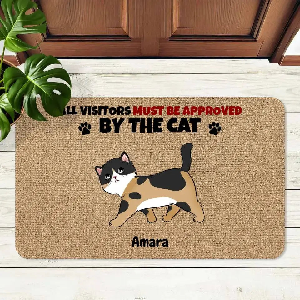 Custom Personalized Cat Runway Doormat - Chic Kitty