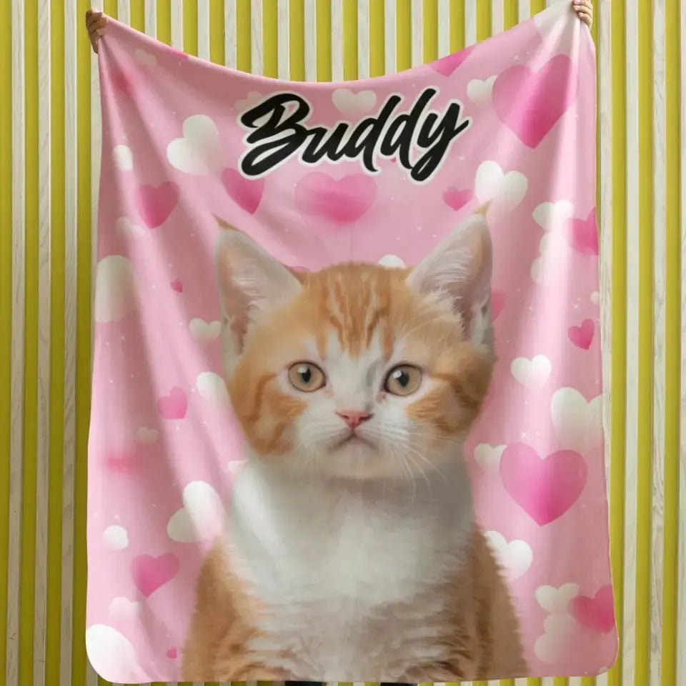 Valentine Cat Photo Blanket - Chic Kitty