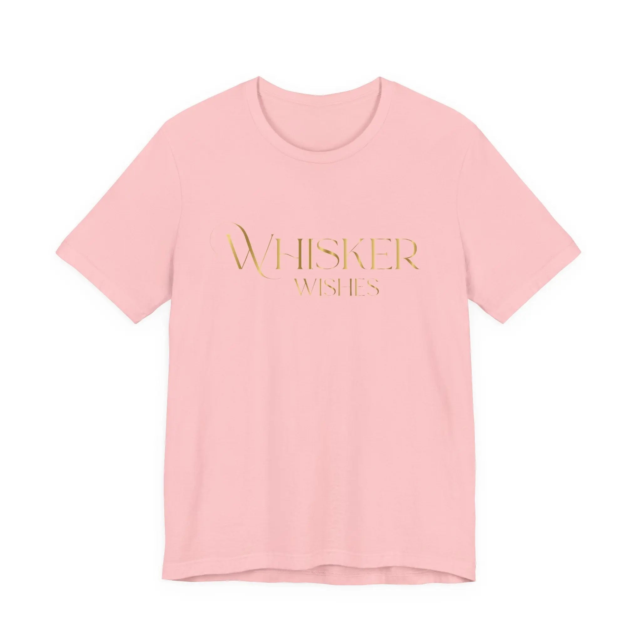 Whisker Wishes Tee - Minimal Gold Cat Lover T-Shirt - Chic Kitty