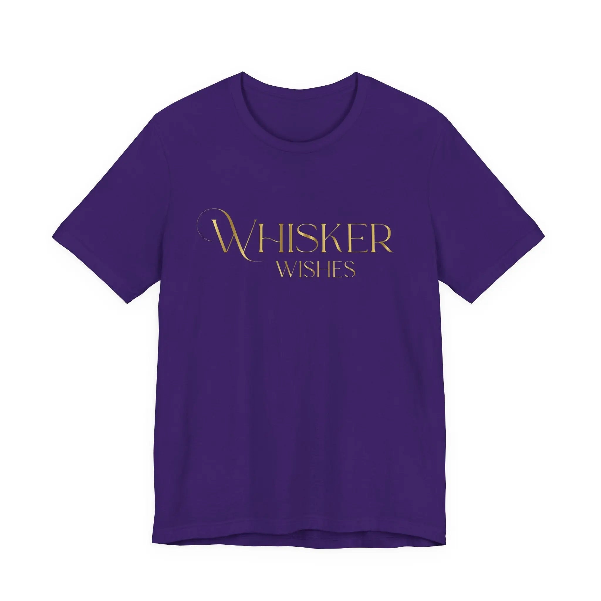 Whisker Wishes Tee - Minimal Gold Cat Lover T-Shirt - Chic Kitty