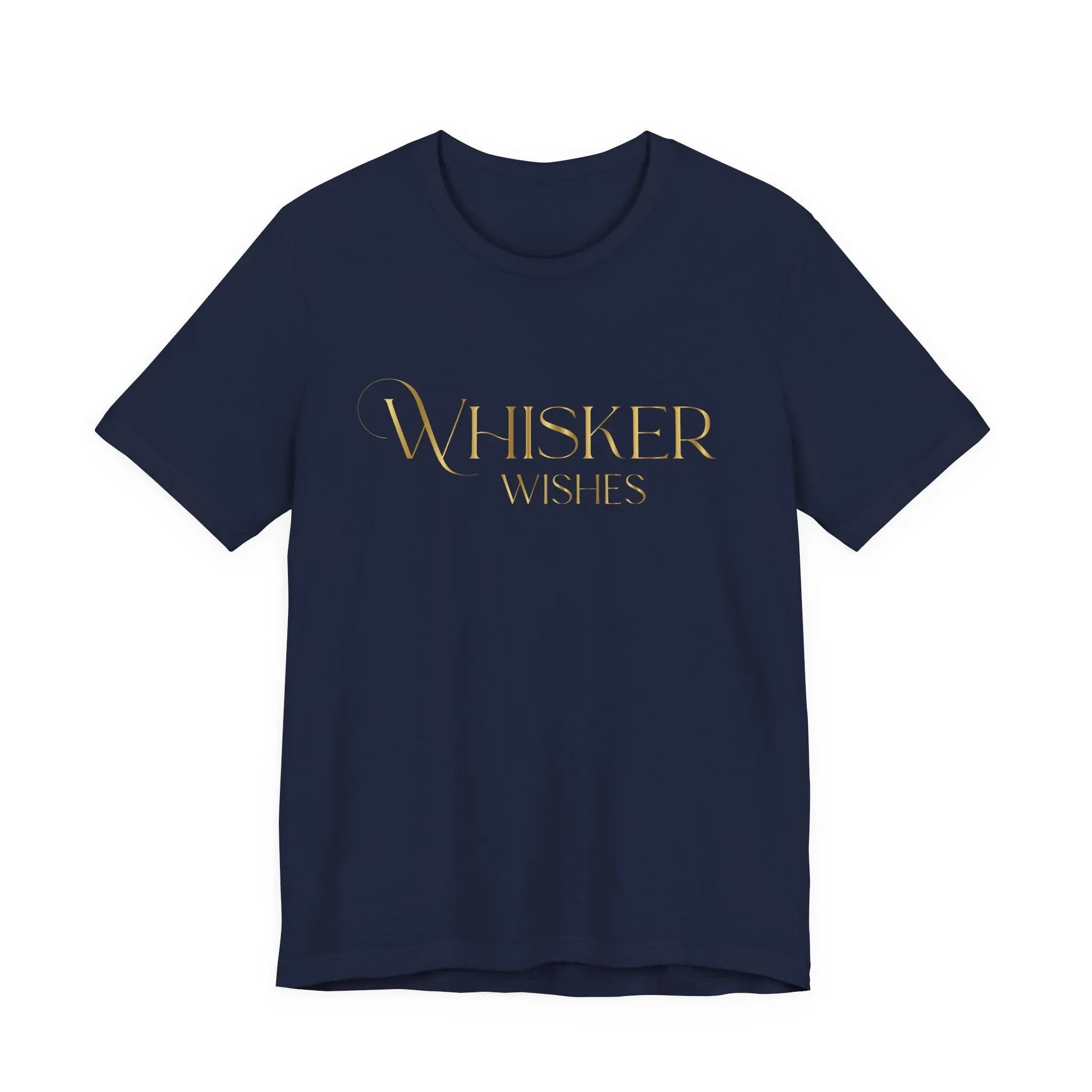 Whisker Wishes Tee - Minimal Gold Cat Lover T-Shirt - Chic Kitty