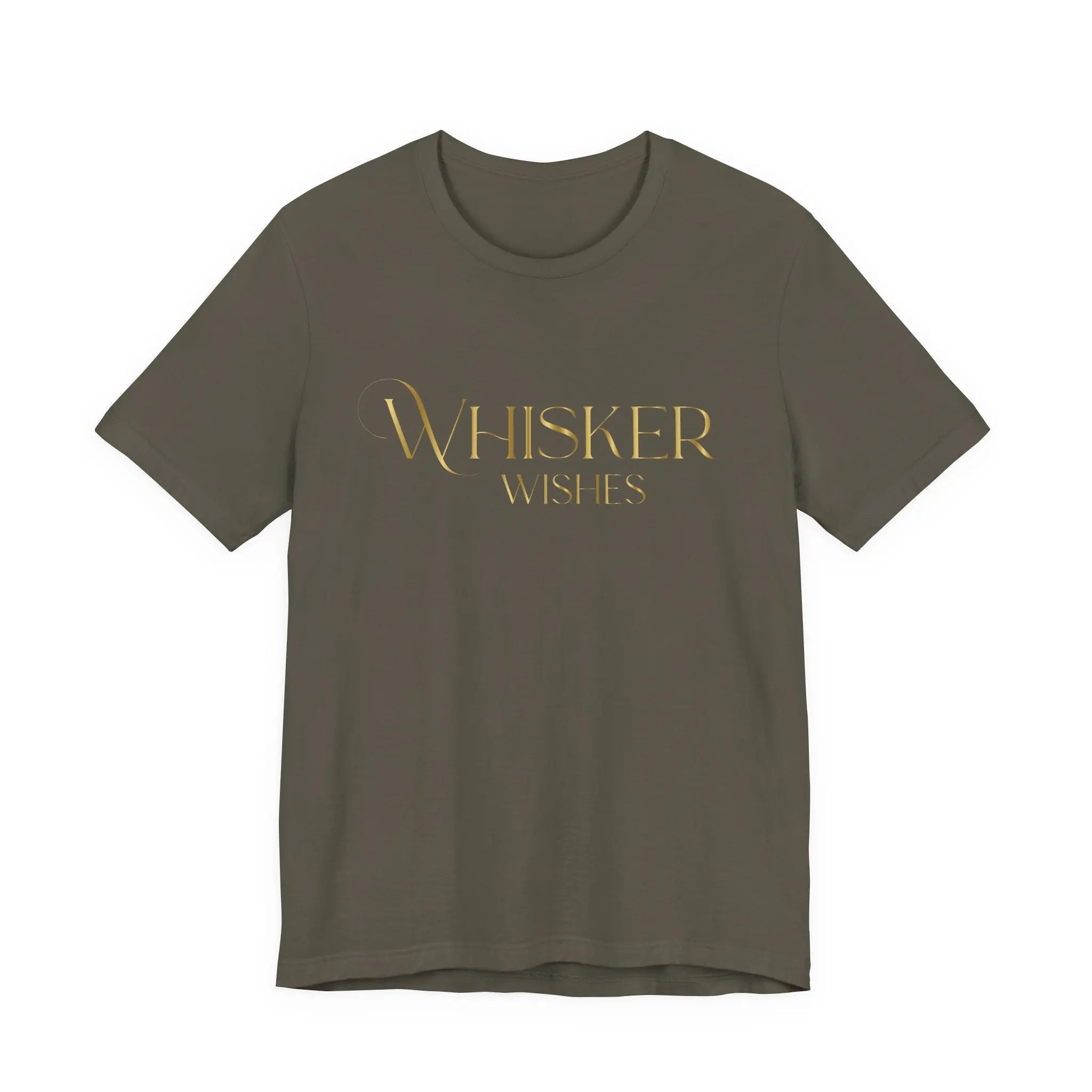 Whisker Wishes Tee - Minimal Gold Cat Lover T-Shirt - Chic Kitty