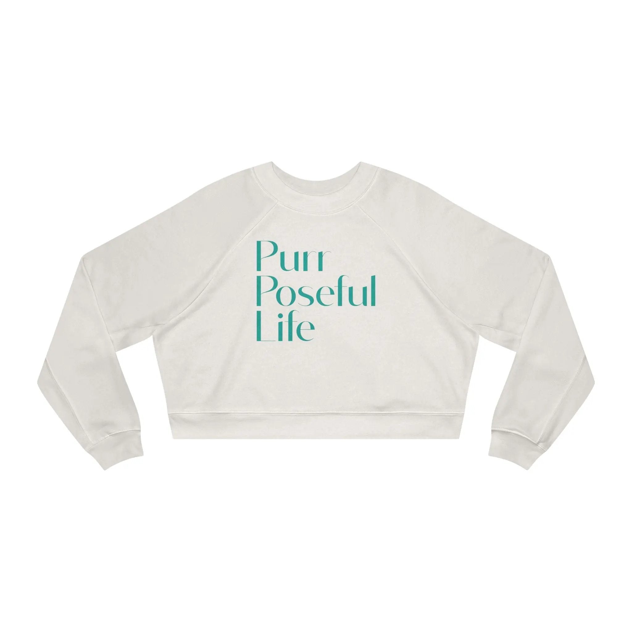 Women's Cropped Fleece Pullover - Chic Kitty