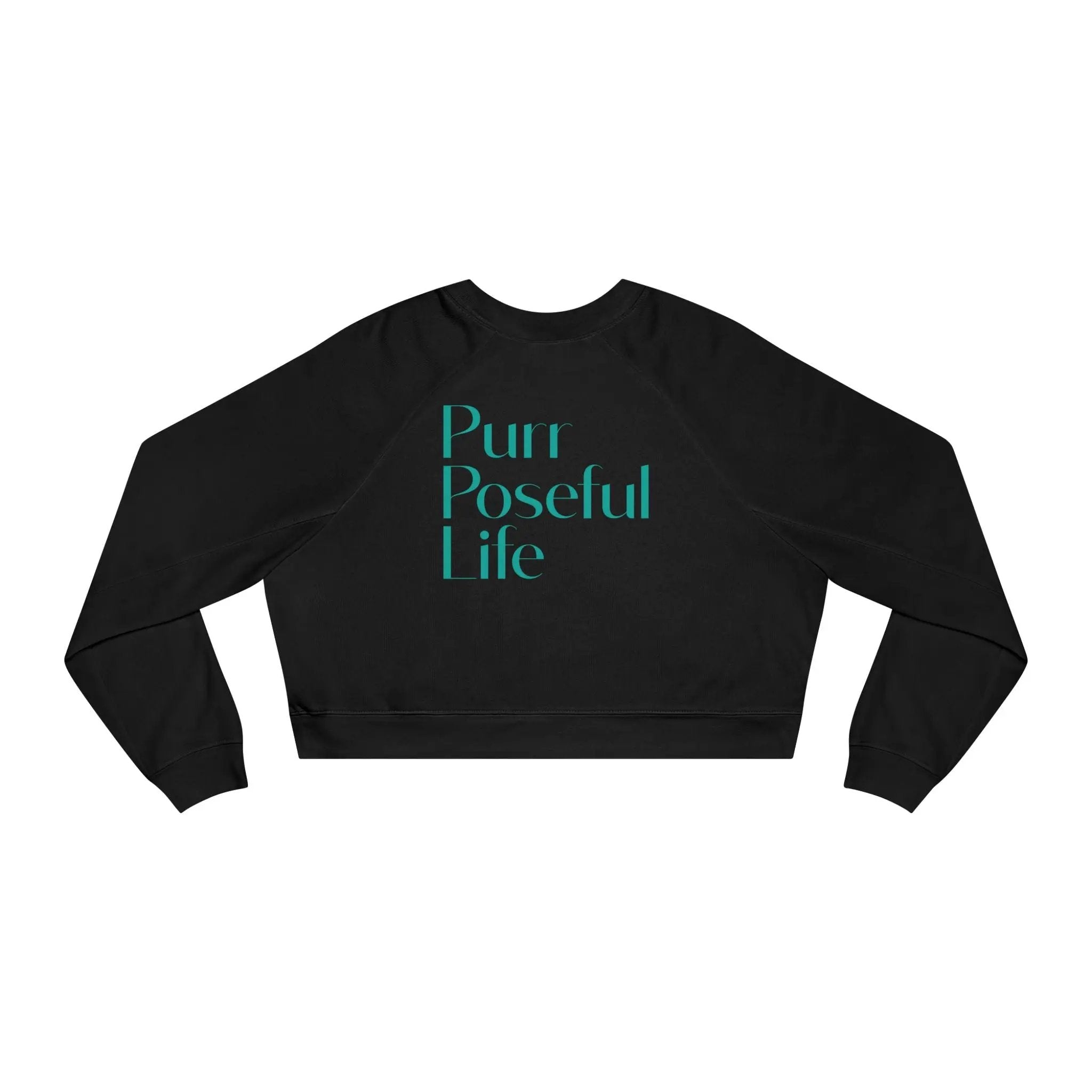 Women's Cropped Fleece Pullover - Chic Kitty