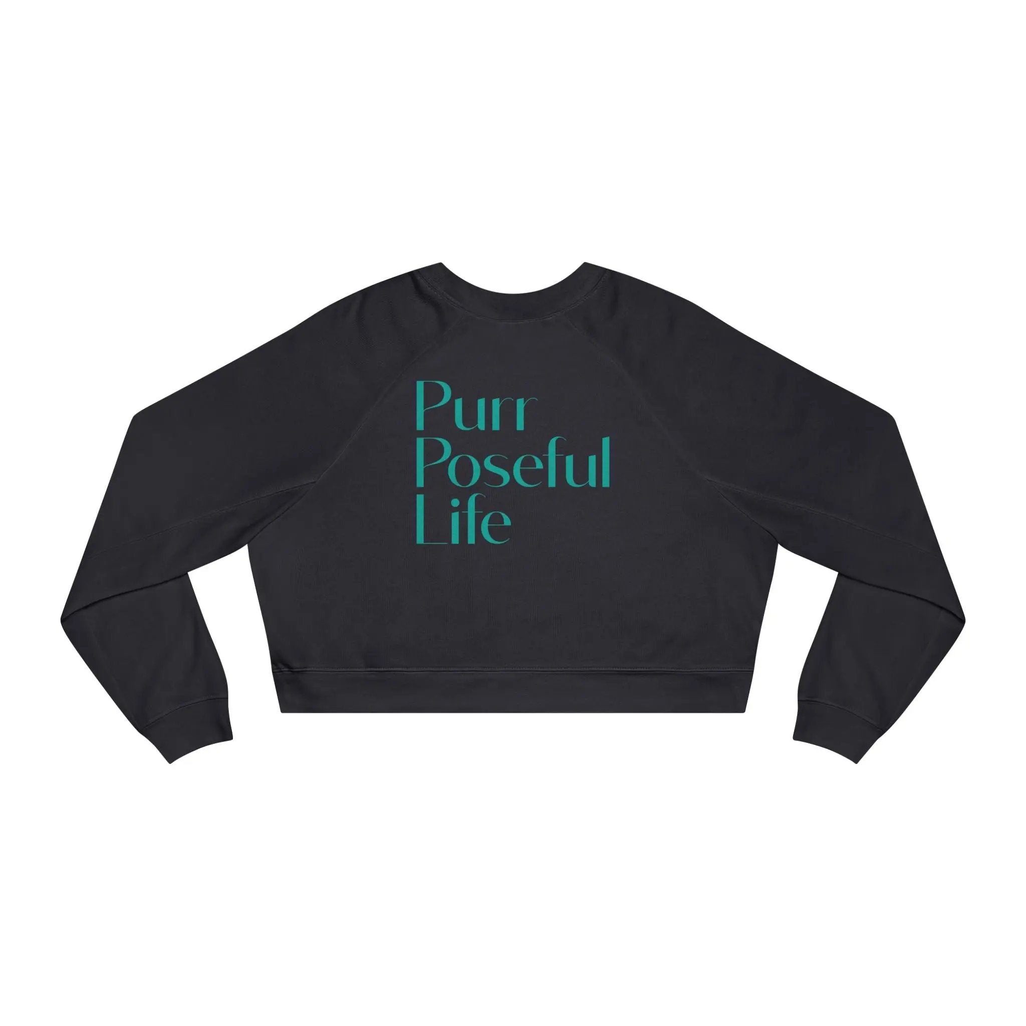 Women's Cropped Fleece Pullover - Chic Kitty